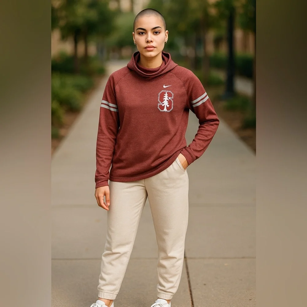 Stanford Unisex Nike‎ Burgundy Cowl Neck Pullover